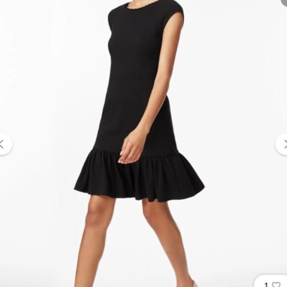Rebecca Taylor Women's Honeycomb Stretch Texture Dress Fit & Flare Black Size 00 - Picture 1 of 13